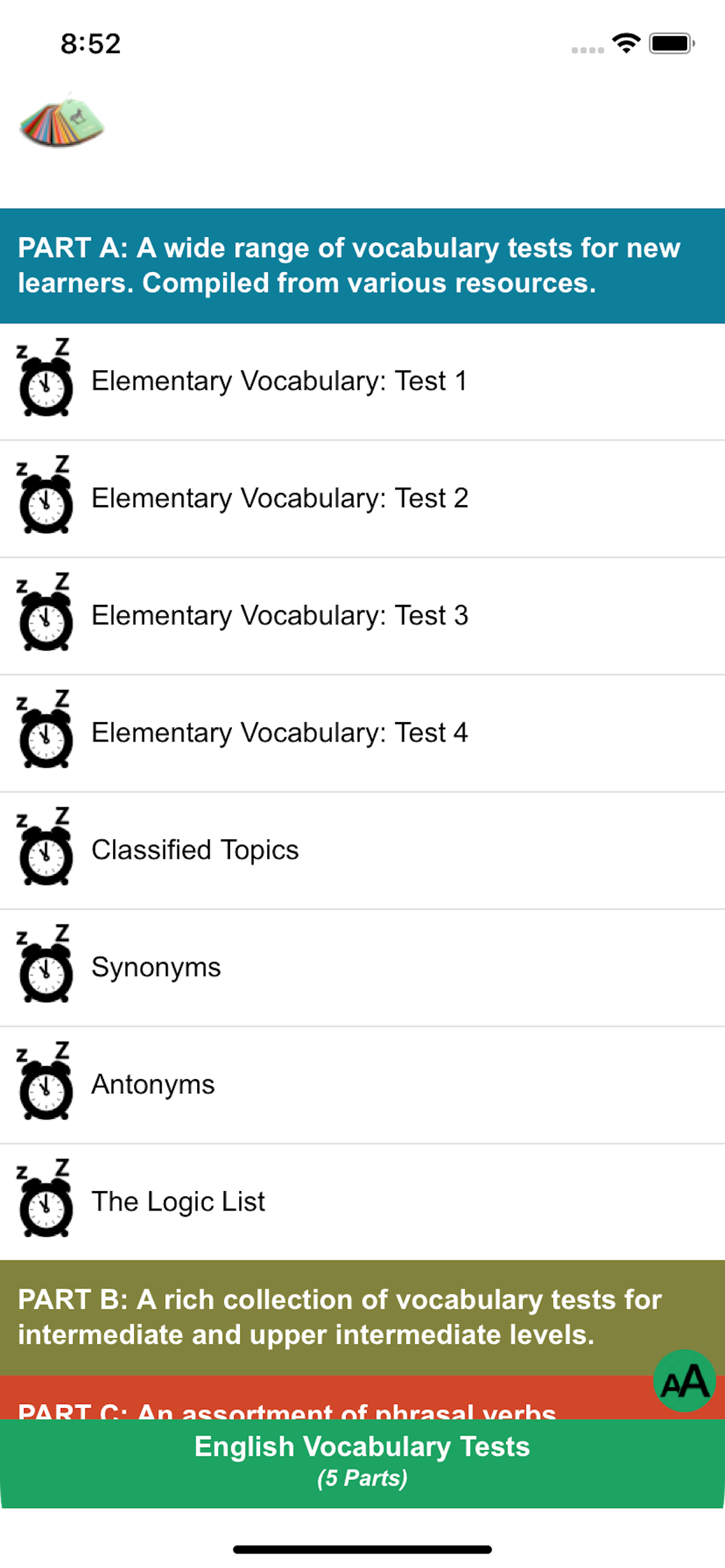English Vocabulary Tests