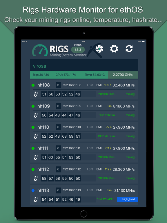 Screenshot #4 pour Monitor for ethOS