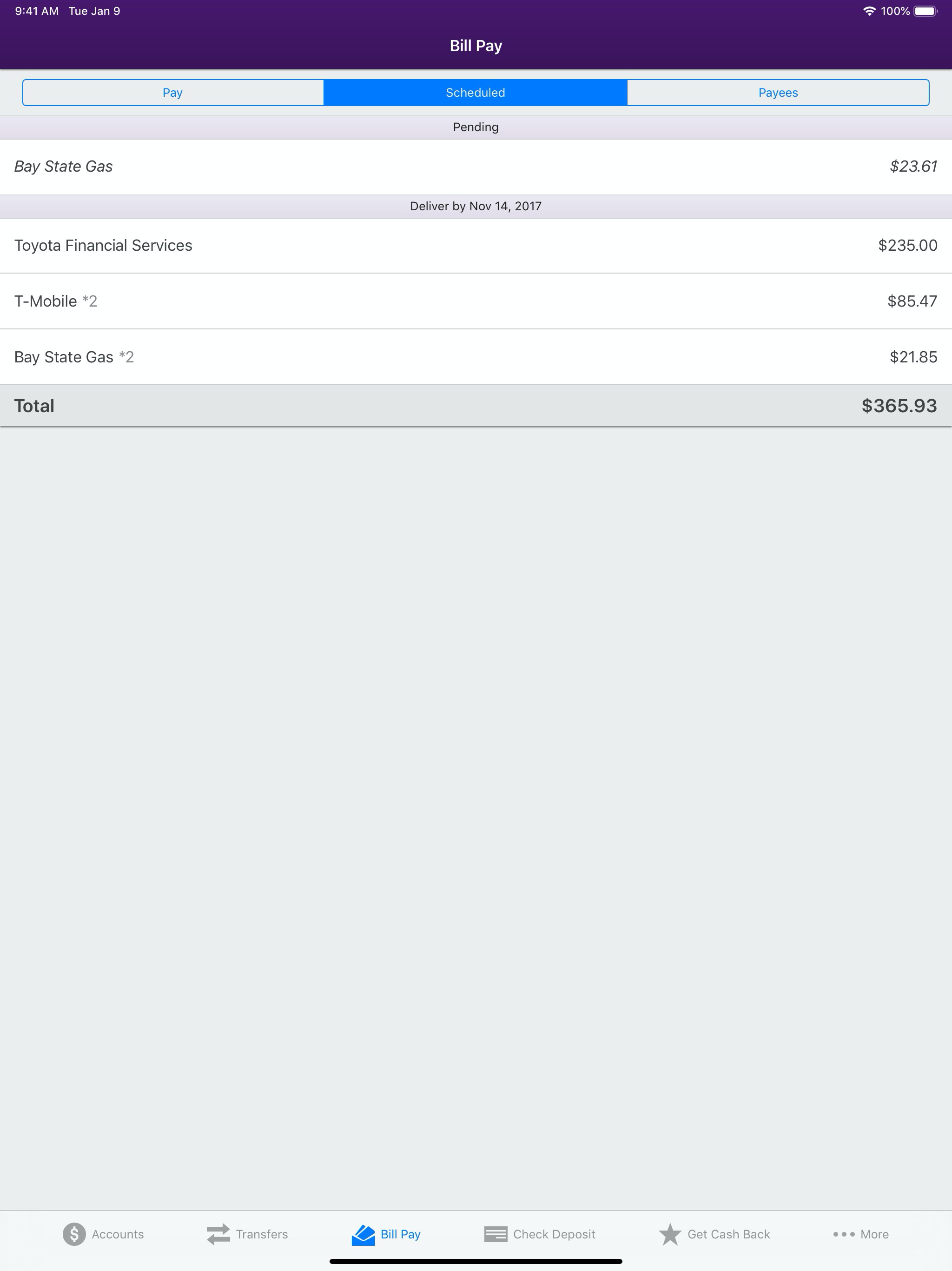 BankFinancial Mobile App