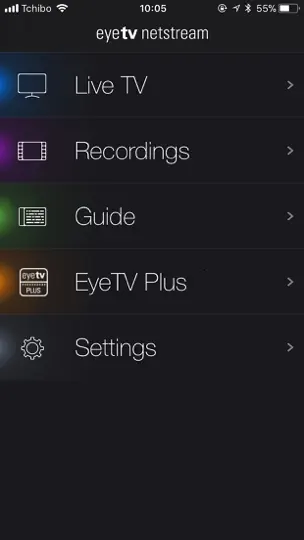 Captura de pantalla de EyeTV Netstream en iPhone 1
