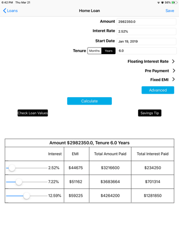 Loan Calculator ++ screenshot 2