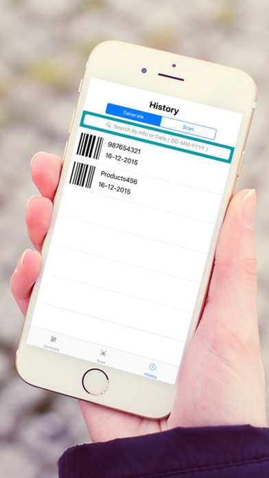 Barcode Maker : Scan All type of QR Code , Barcode, Data Matrix Code and generate Barcode Screenshot 1