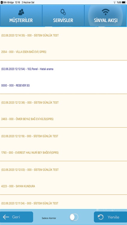 İnan Alarm Sinyal Takibi