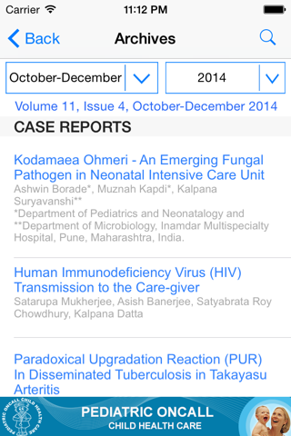 Pediatric Oncall Journal screenshot 3