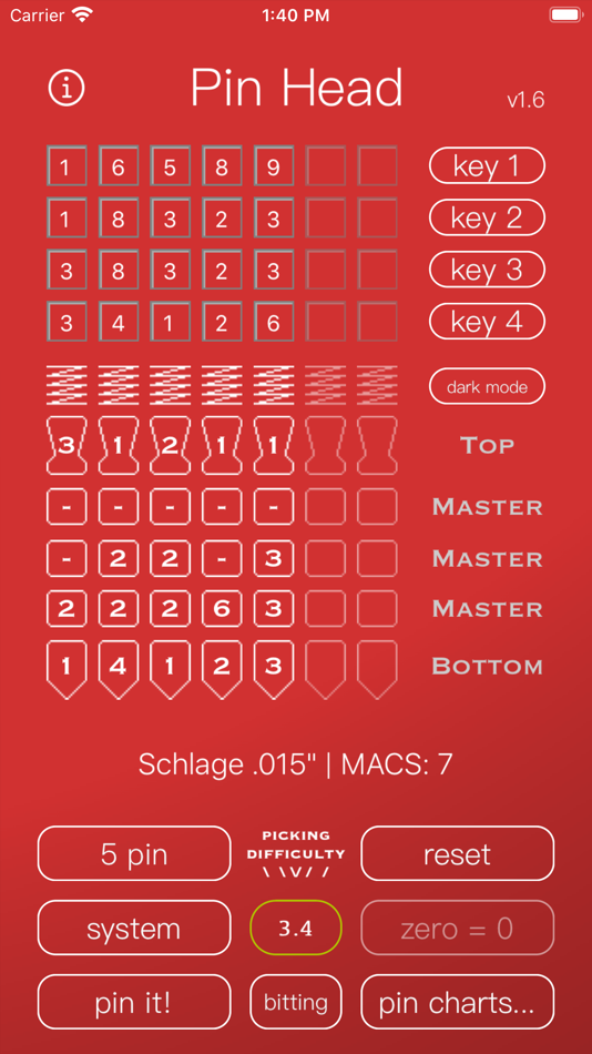 #2. Pin Head - Lock Cylinder Calc (iOS) 由: Farren Domenici