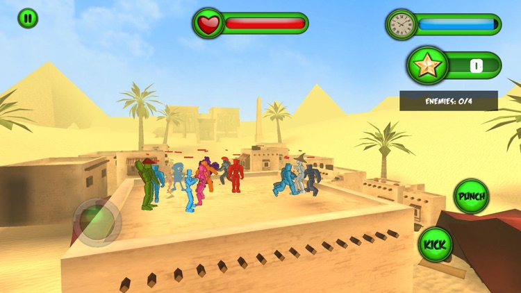 Flat Human Gangs Fall Fight