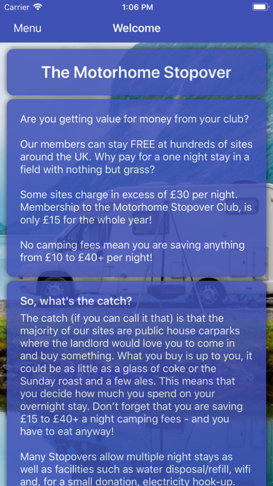 Motorhome Stopover Screenshot