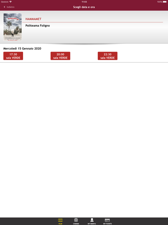Cinema Clarici Webtic iPad screenshot