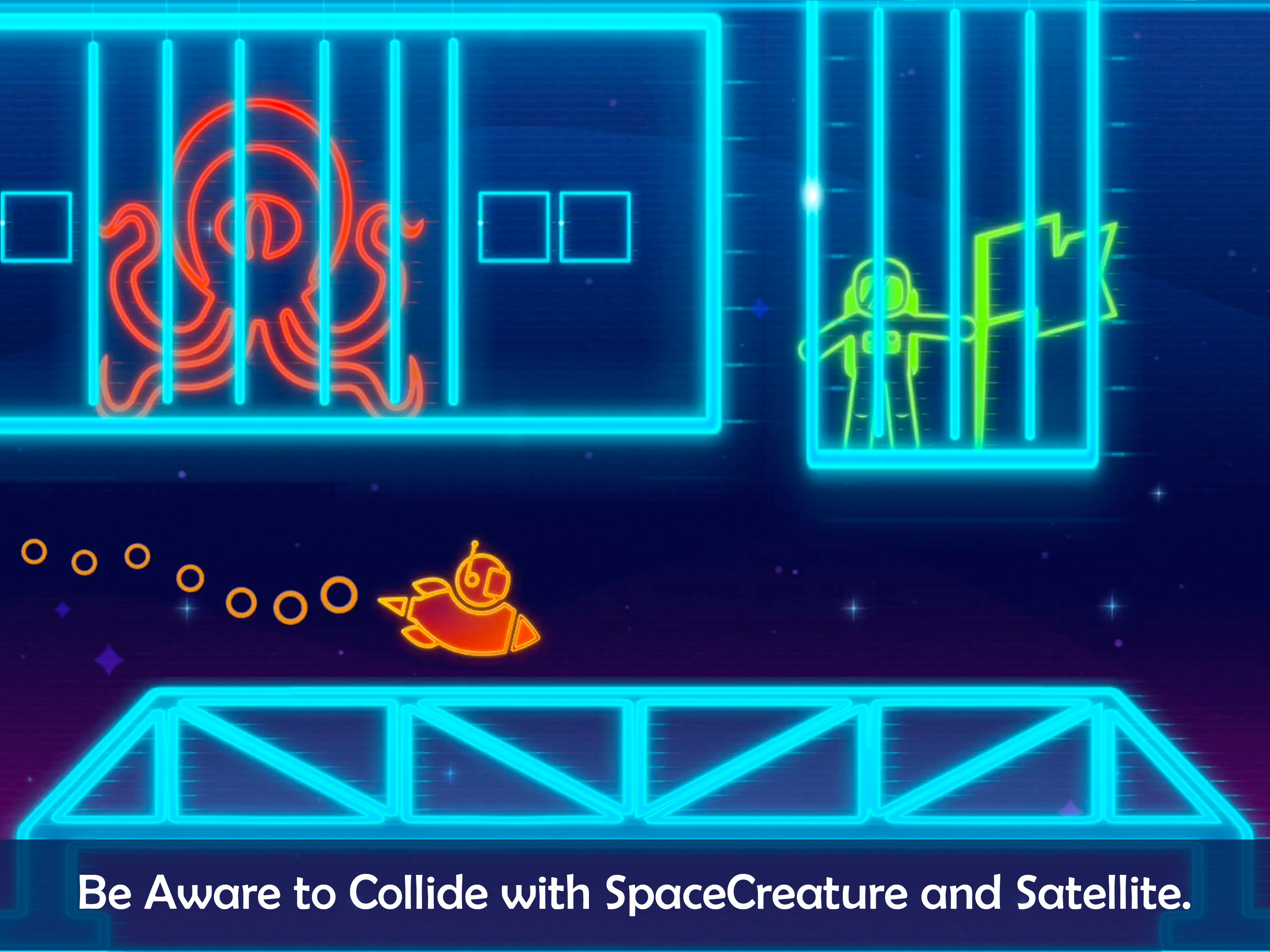 Take Me To Mars -glow stickman screenshot 6
