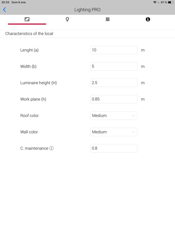 Calculation of lighting Pro