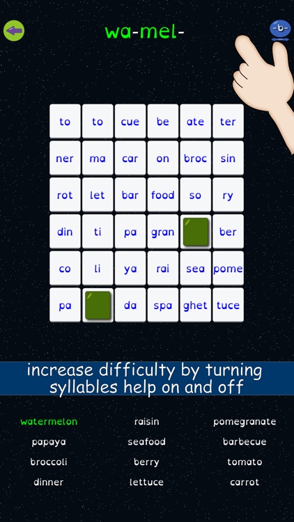 Syllable Word Search