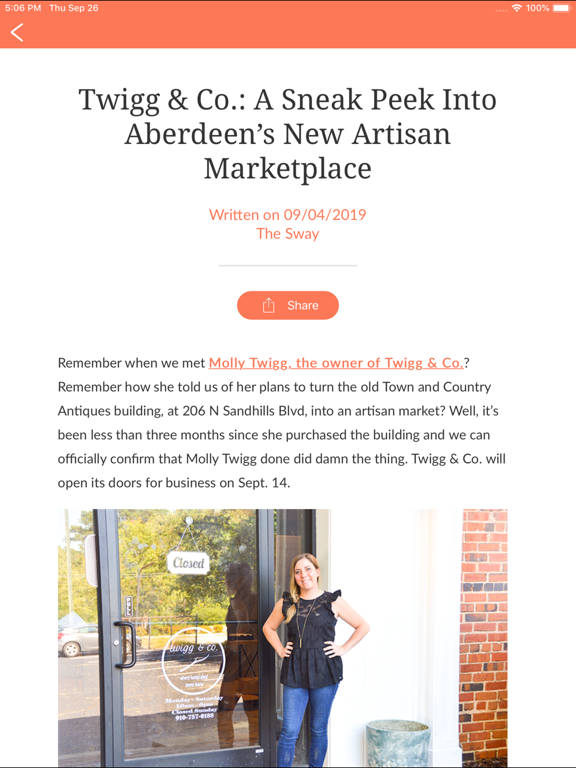 The Sway: Guide to the Pines iPad screenshot 3 - News app
