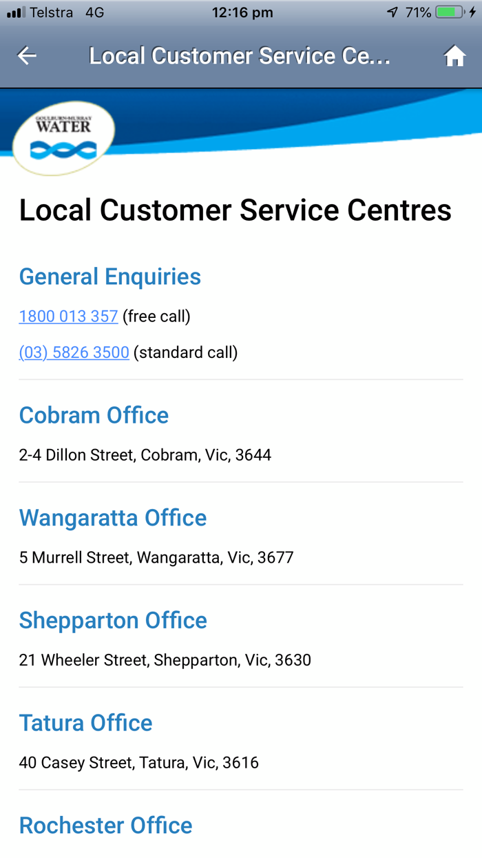 Goulburn Murray Water Mobile