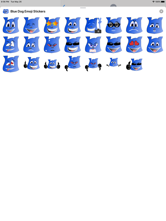 Screenshot #6 pour Blue Dog Emoji Stickers