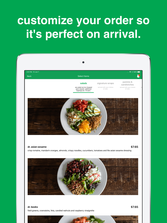 Doc Green's - Express Pick-up iPad screenshot 1 - Food & Drink app
