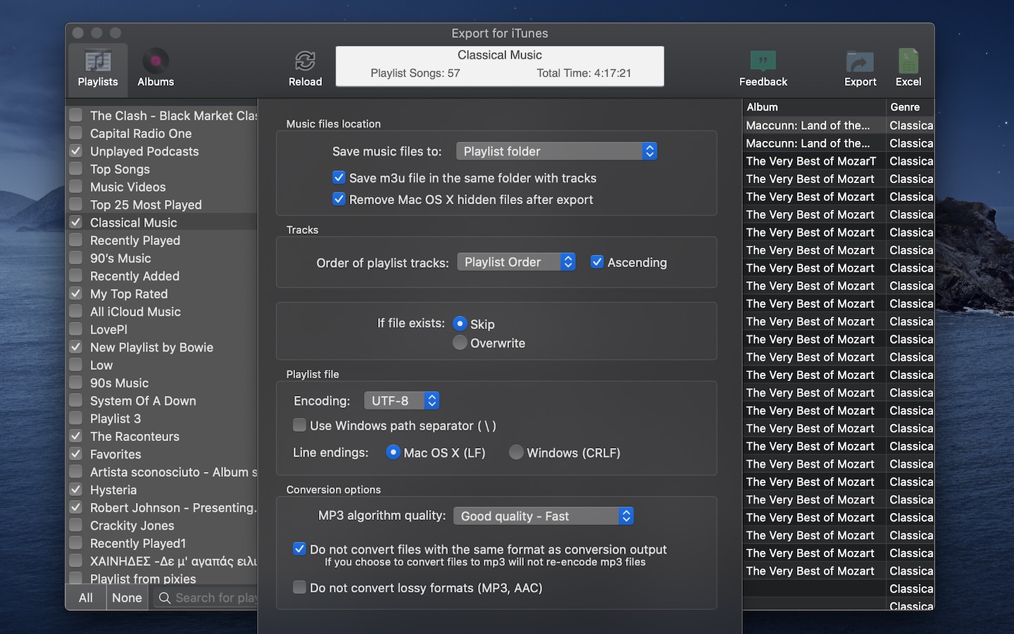 Screenshot do app Export for iTunes