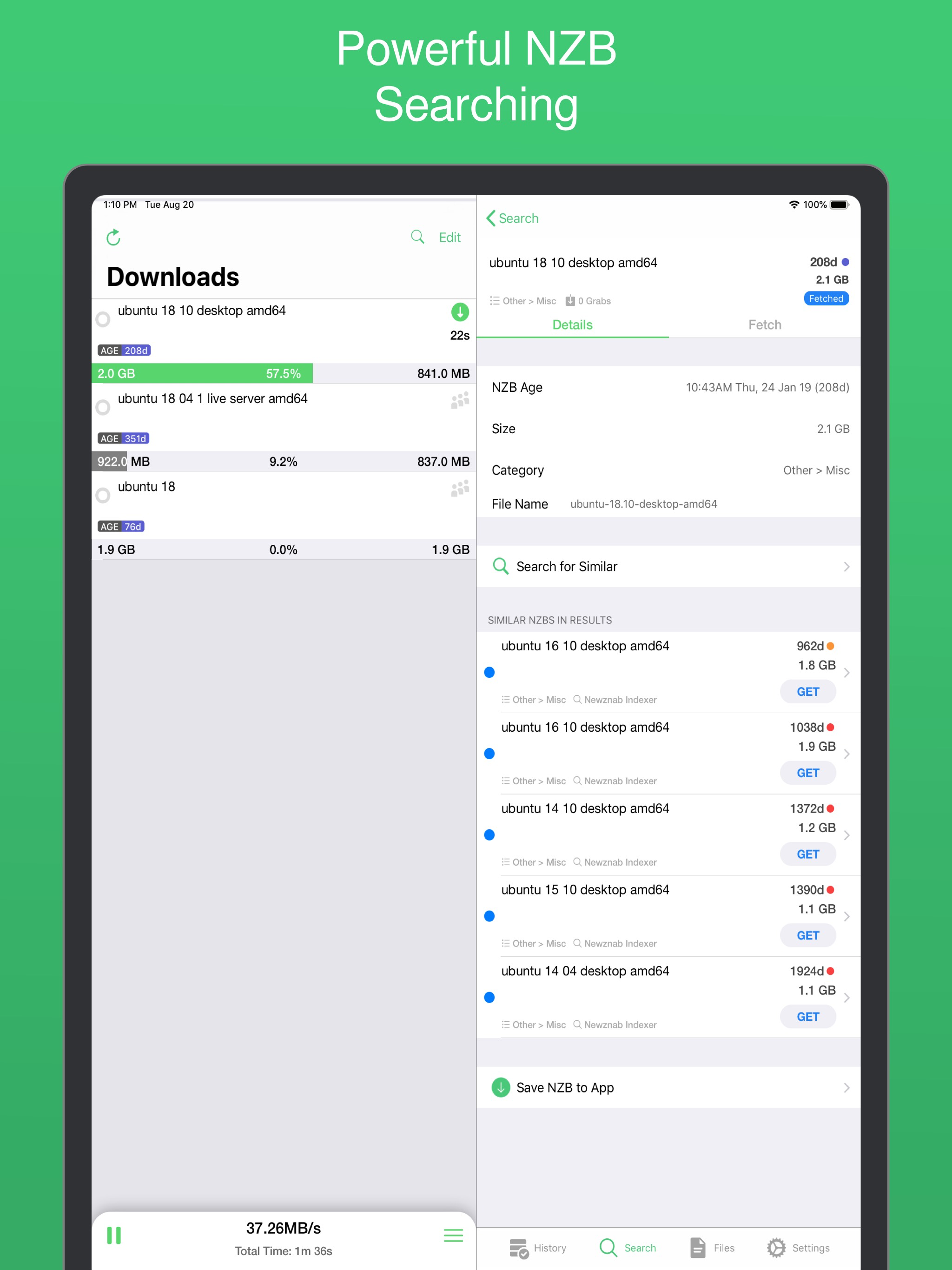 NZBClient for NZBGet