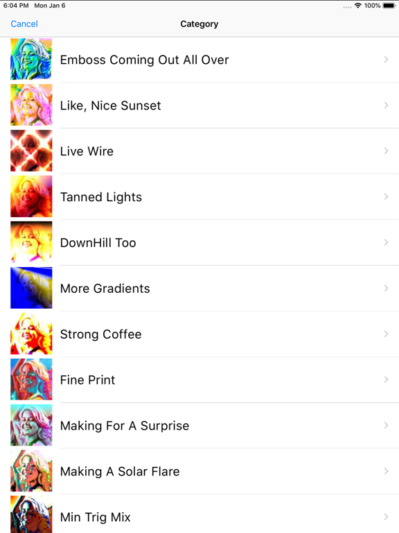1001  Photo Effects iPad screenshot 4 - Photo & Video app