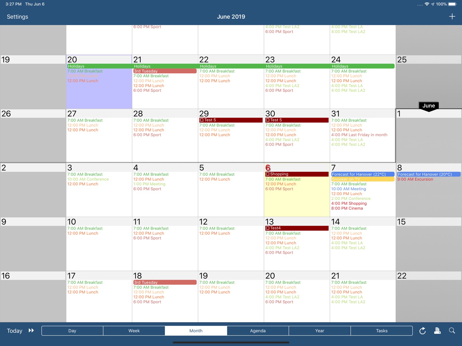 CalenGoo Calendar ipad screenshot 3