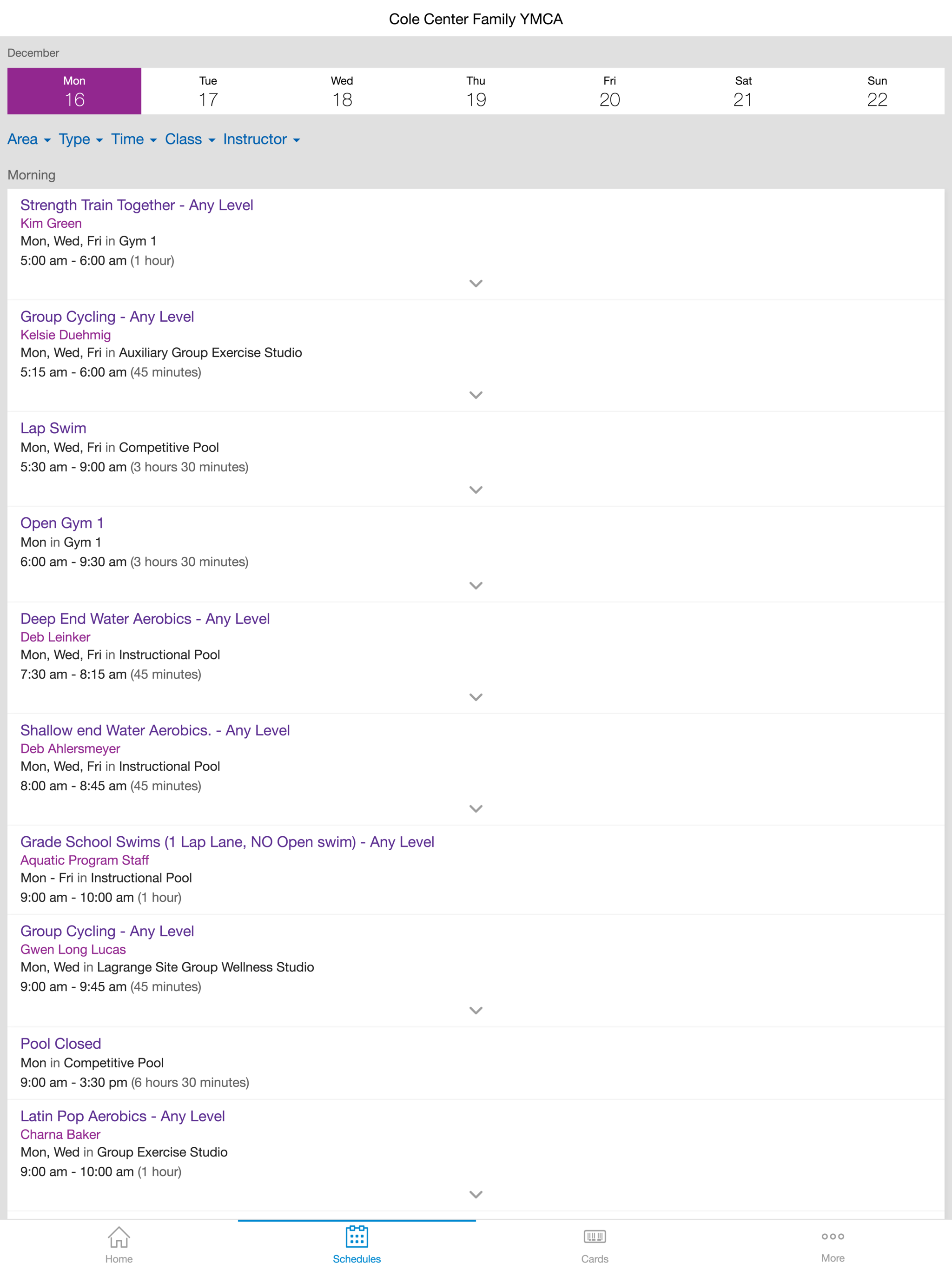 Cole Center Family YMCA screenshot 8