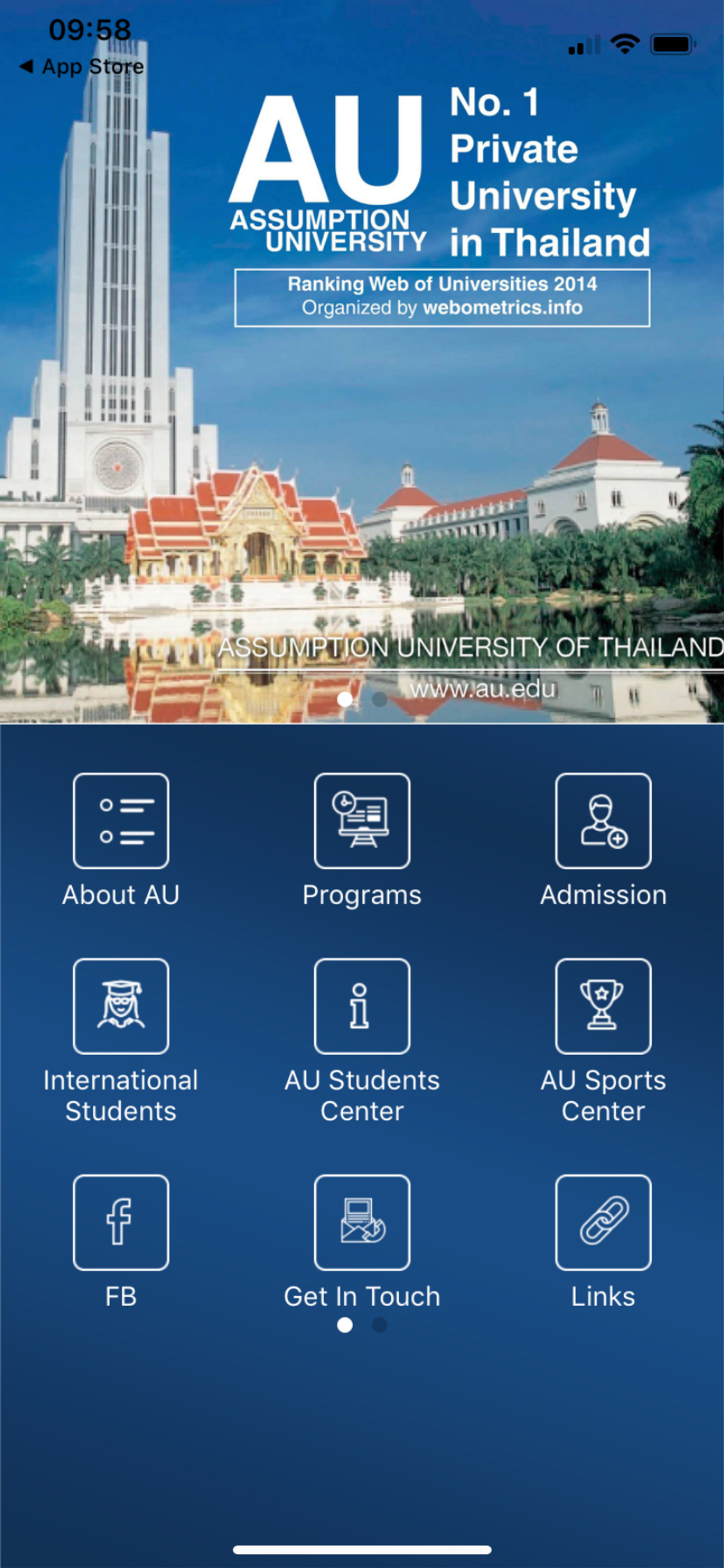 AU Graduate Studies screenshot 2