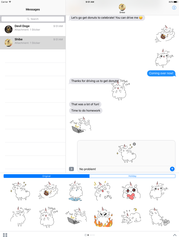 Screenshot #5 pour Fluffcorn Stickers