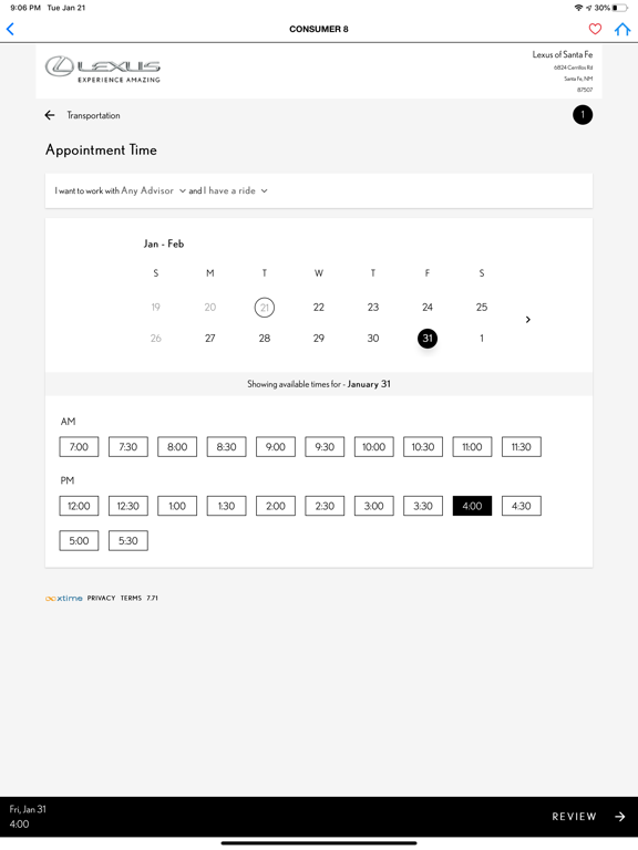 Lexus of Santa Fe iPad screenshot 5 - Shopping app