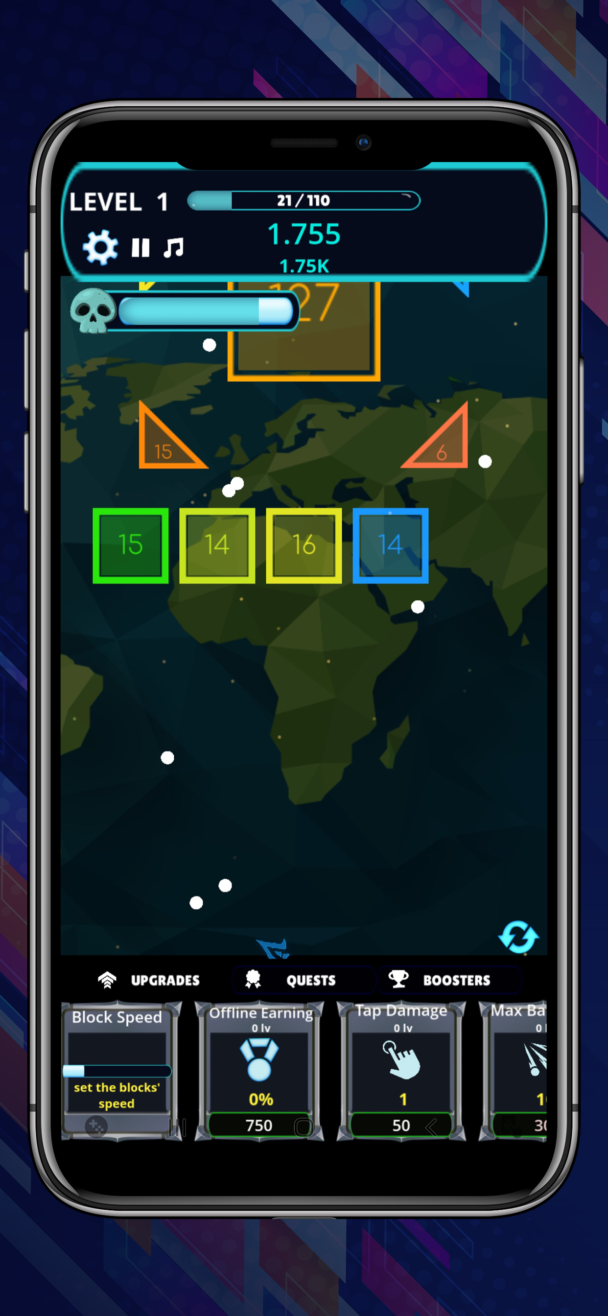 Glow Ball Breaker Quest Game