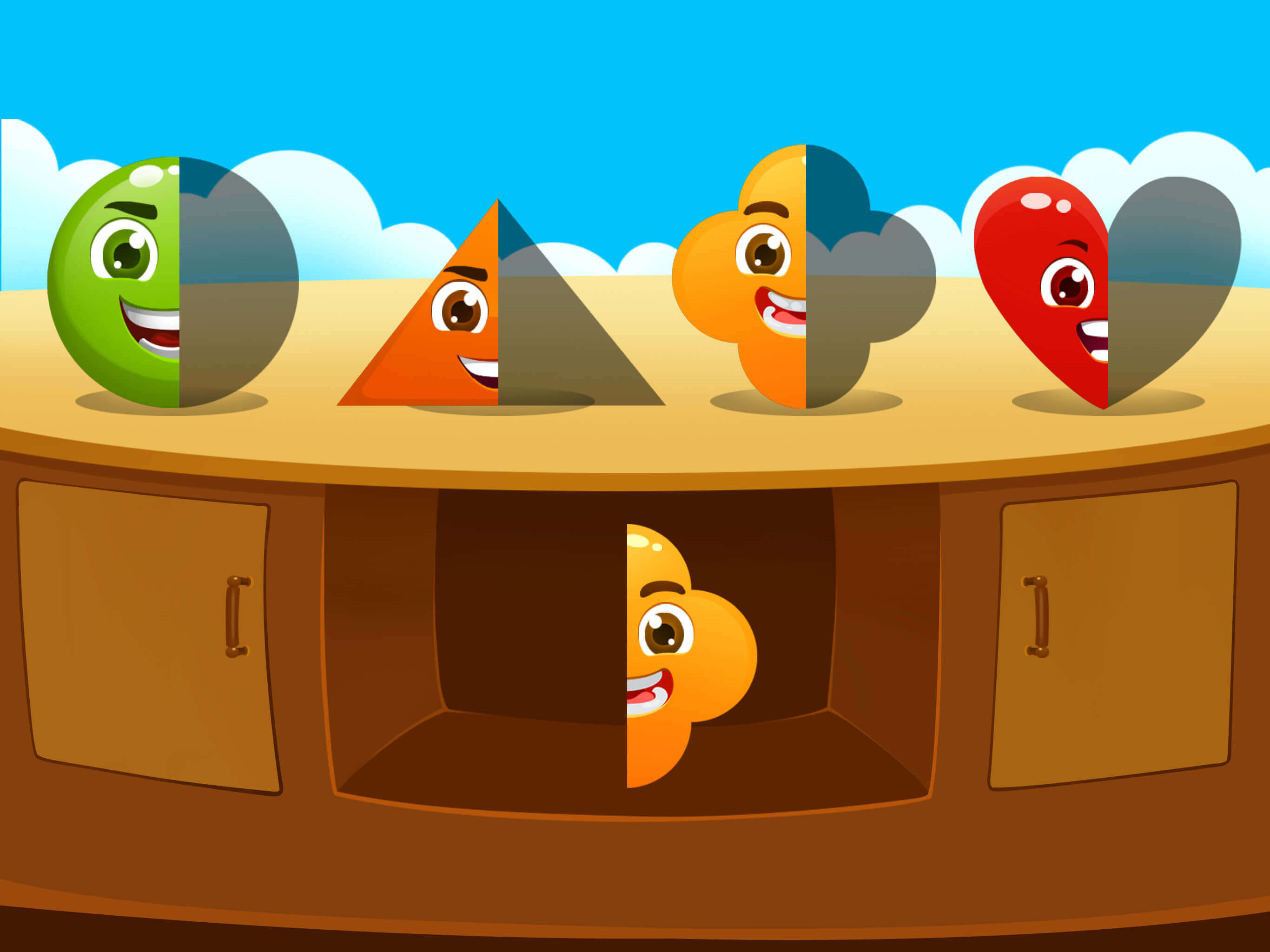 Learn shapes and colors game