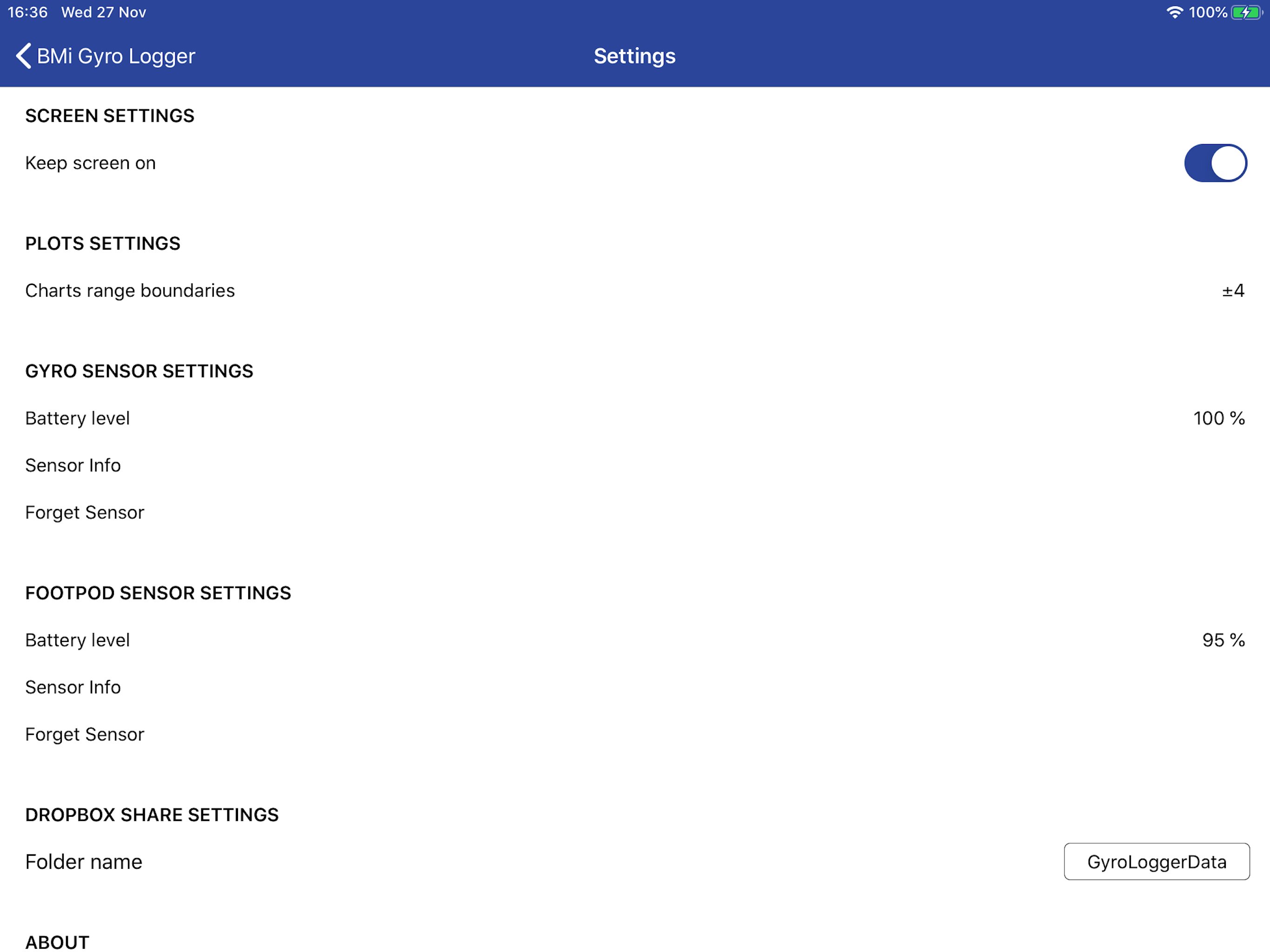 BMi Gyro Logger screenshot 4