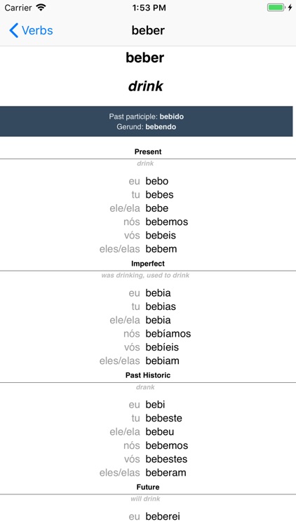 Portuguese Verb Blitz screenshot-8