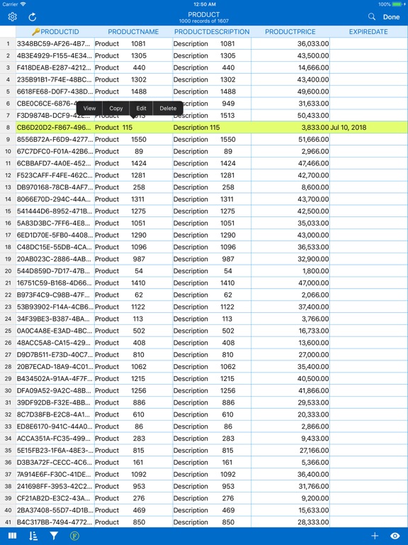 SQL Server Mobile Client PRO screenshot 2