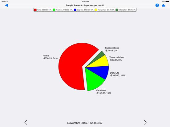 Visual Budget - Finances iPad app afbeelding 1