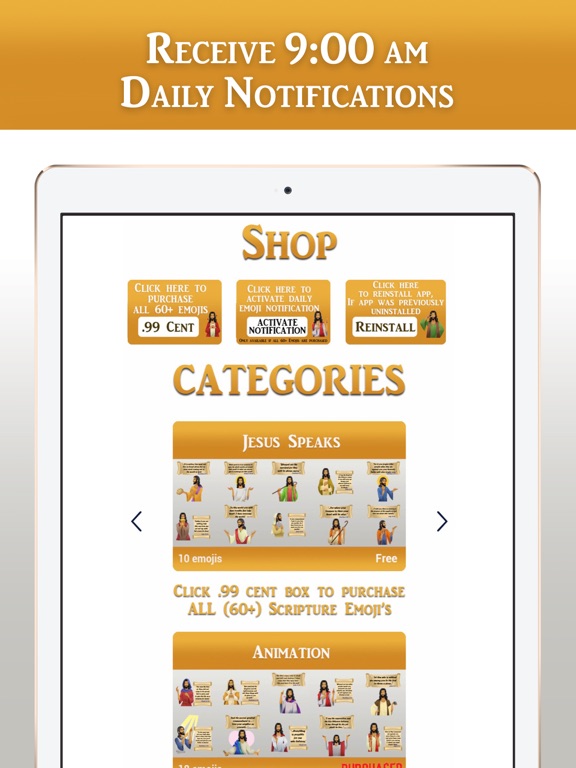 Jesus Speaks Scripture Emoji's iPad screenshot 8 - Lifestyle app