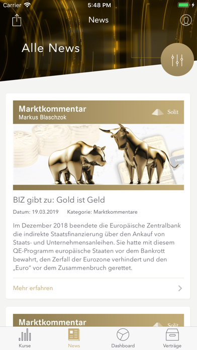 SOLIT Goldpreis & Edelmetalle Screenshot