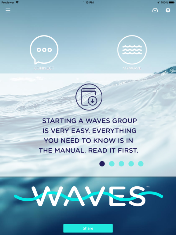 WAVES IN ACTION iPad screenshot 1 - Lifestyle app