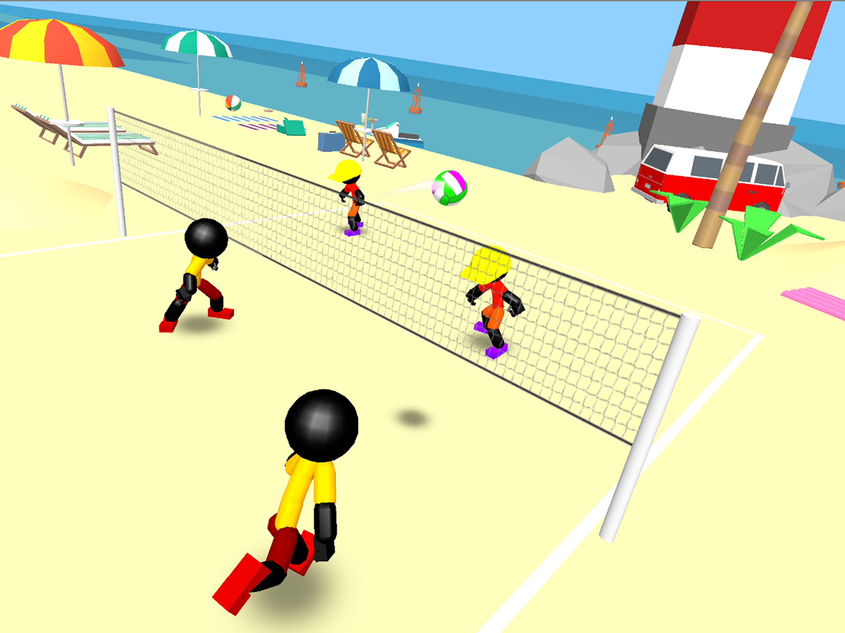 Stickman Beach Volleyball