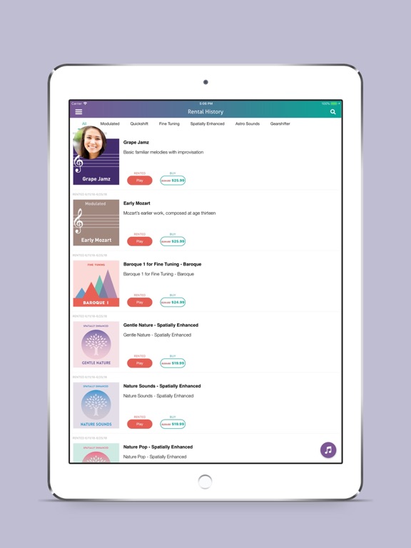 Therapeutic Listening iPad screenshot 4 - Health & Fitness app