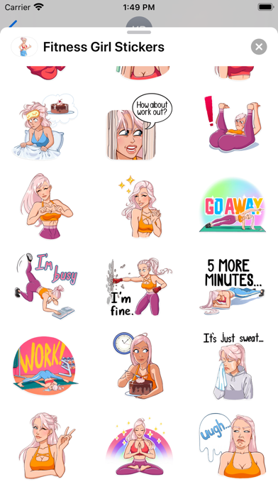 Fitness Girl Stickers Pack screenshot 4