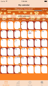 WomanLog Pregnancy Calendar screenshot