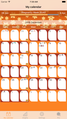 WomanLog Pregnancy Calendar screenshot 1