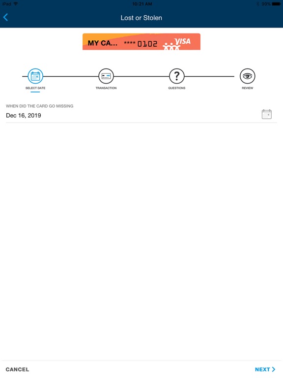 myCCU Card iPad screenshot