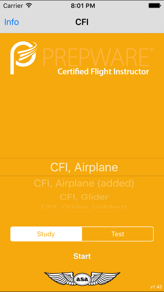 #1. Prepware CFI (iOS) Podle: ASA