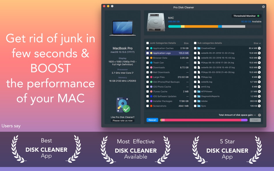 Disk Clean Lite App - 1.8 - (macOS)