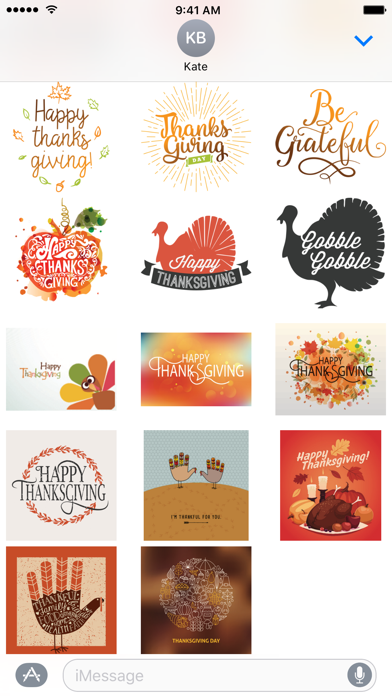 Screenshot #3 pour Thanksgiving Day Stickers