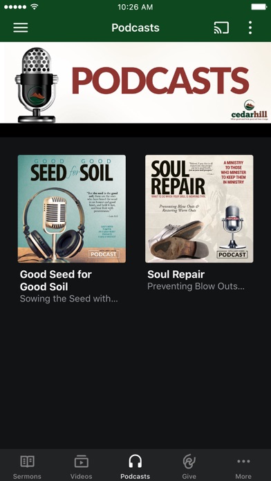 Cedar Hill Church App Screenshot