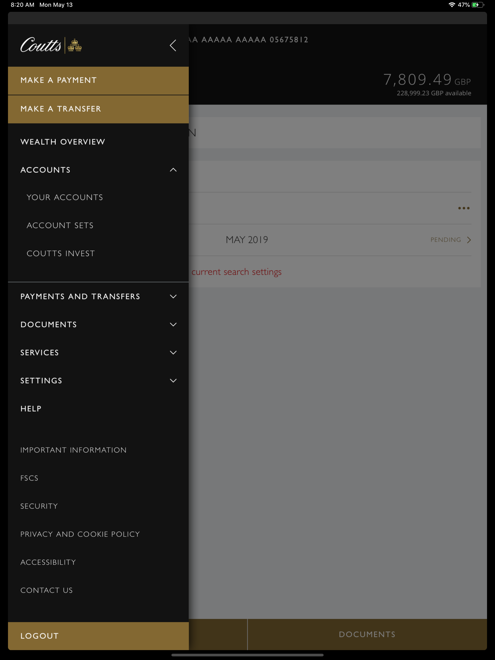 Coutts Mobile screenshot 4