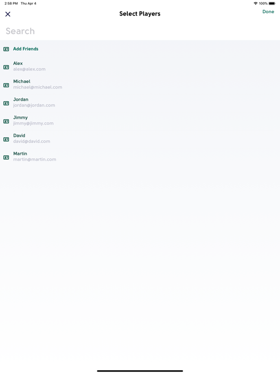 King Scoreboard iPad screenshot
