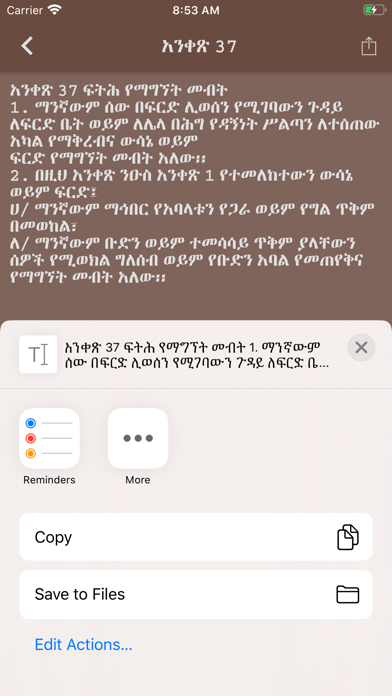 Ethiopian Constitution iPhone screenshot 9 - Reference app