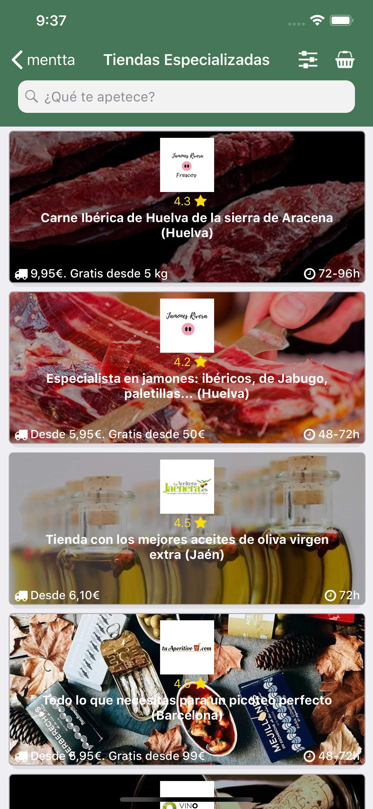 mentta: compra comida online